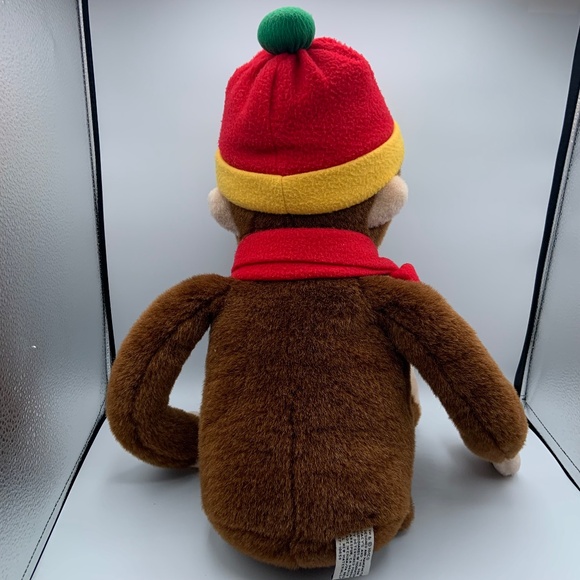 VTG Curious George Winter Hat and Scarf Jumbo 22" Large Plush Stuffed Animal - Picture 4 of 16